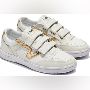 Vans Lowland ComfyCush V Metallic Marshmallow/Gold Unisex Women's Shoes Size 6.5